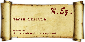 Maris Szilvia névjegykártya